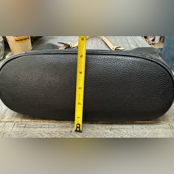 Michael Kors Jet Set Women's Tote Black Pebble Grain Leather Purse - Picture 6 of 16